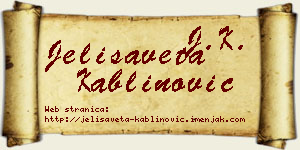 Jelisaveta Kablinović vizit kartica